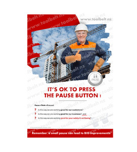 Products: It's ok to press the pause button - A2 printed poster The Small Business Toolbelt