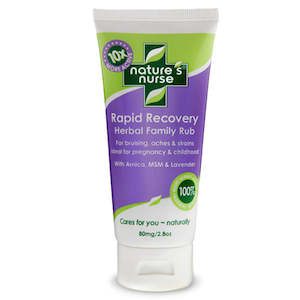 Natures Nurse: Rapid Recovery Family Rub 80g Tube
