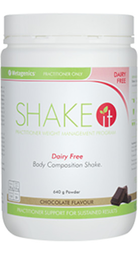 Metagenics: Shake It Dairy Free Chocolate flavour 640 g oral powder