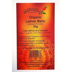Iodine: Organic Lemon Balm Tea Loose