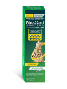 Nexgard Spectra for Large Cats SINGLE (2.5-7.4kg)