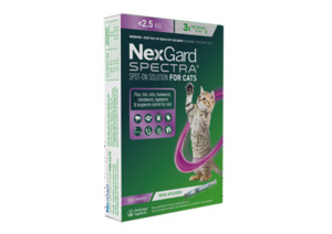 Nexgard Spectra for Small Cats 3-Pack (0.8-2.4kg)