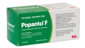 Popantel Healthy As Pets: Popantel F Allwormer for Large Dogs >20 kg, single tablets