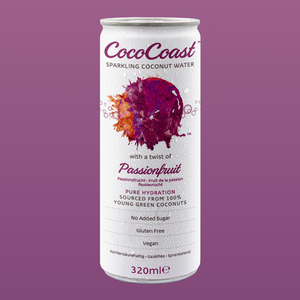 Products: Sparkling Coconut Water with Passionfruit