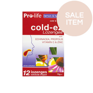 Pro-life Cold-ez Lemon & Honey 12 Lozenges*