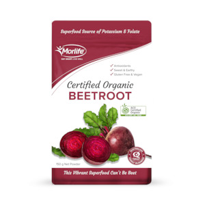 Gluten Free: Morlife Beetroot Powder 150g (Certified Organic)