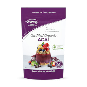 Gluten Free: Morlife Acai Powder 80g (Certified Organic)