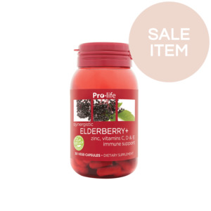 Sale: Pro-life Elderberry+ 30 Vege Capsules *