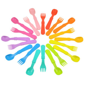 Kids Tableware: (2pc) Re-Play Utensils