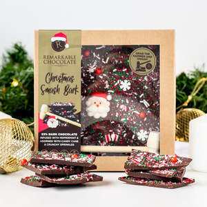 Snacks: Remarkable Chocolate, Christmas Luxury Smash Bark, 135g