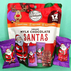 Snacks: Sweet William, VEGAN Chocolate Santas (DF/GF/V), 155g