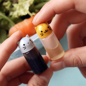Rice Moulds: (3pc) Mini Sauce Bottle with Dropper, Cats