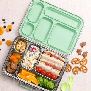 Nestling Stainless Steel Bento Box with Silicone Seal