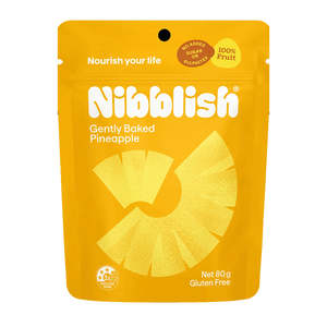 Snacks: Nibblish, Gently Baked Pineapple, 80g