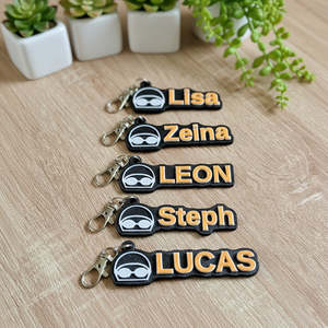 Bento Lunchboxes Accessories: Personalised Swimmer Name Keyring