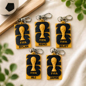Personalised Football Trophy Keyring