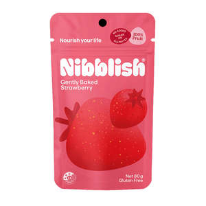 Nibblish: Nibblish, Gently Baked Strawberry, 80g