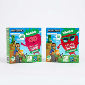 Nibblish: Nibblish, Pure Fruit Swirls (Minecraft Cards), 5 x 20g