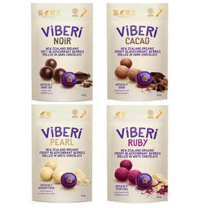 Freeze Dried: VIBERI, Organic Chocolate Rolled Blackcurrants(GF), 90g