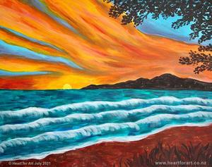 KAPITI SUNSET Painting Tutorial
