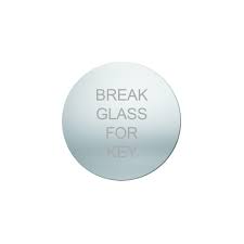 Aed Storage: Replacement glass panel for Break Glass Key Container