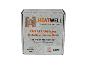 Products: 600W Underfloor Heating Cable Gold Series Heatwell NZ