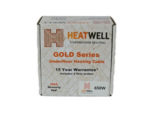 Products: 650W Underfloor Heating Cable Gold Series Heatwell NZ