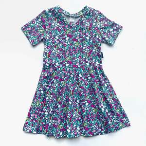 Products: Twirl Dress Colourful Daisies - Short or Long Sleeve