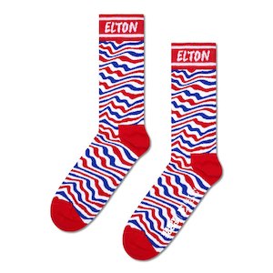 Elton John Striped Sock