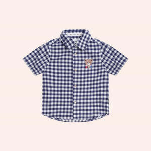 Huxbear Button Up Blue Check