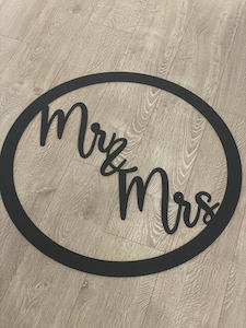 Laser Cut Sign: Round Laser cut Sign - MDF