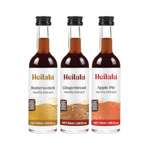 GIFTS: Favourite Flavours Vanilla Extract Trio | Gingerbread, Butterscotch & Apple Pie Vanilla Extract 50ml