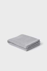 Basket Weave Merino Baby Blankets: Mid Grey Baby Blanket - Basketweave 100% Merino
