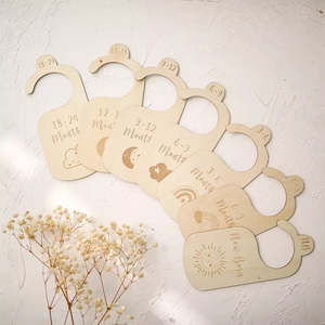Infant Toys: Wooden Hangers for Baby Wardrobe