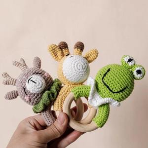 Infant Toys: Beechwood Crochet Infant Rattle