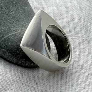 All Jewellery: Angular Sterling Silver Statement Ring