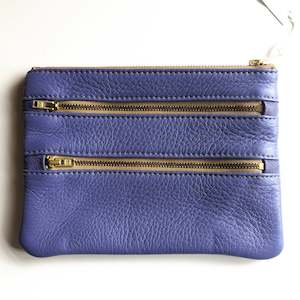 Sale - Sample - Triple zip purse- Purple