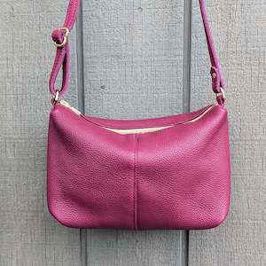 Sale: SALE - Sample - Raspberry mini flat top  pouch