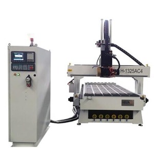 Products: H-1325AC4 4-axis Auto Tool Change CNC Router 1300x2500x400mm - HELINER