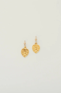 Jewellery: Sacred Heart Earrings - Gold