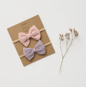 Little Darlings: Headband - Set of 2 - Blush + Lilac