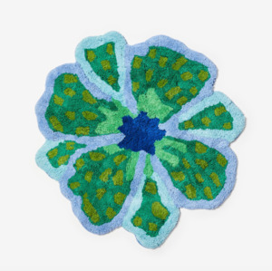 Bonnie And Neil: Flower Bath Mat Blue