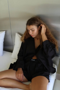 Beiged: Poplin Shorts - Black