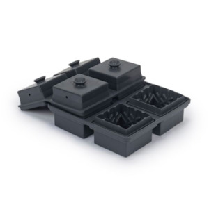 Cocktail Ice Tray - Crystal Pattern Black