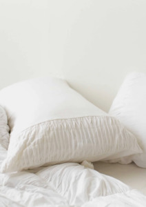 Bedding: Rosette Pillowcase White Set of 2