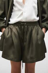 Shorts: Twill Slouch Short - Pine