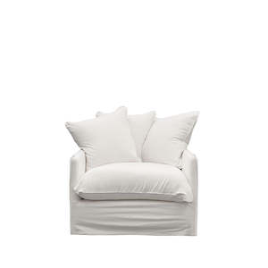 Furniture: Lotus Slipcover Armchair - White