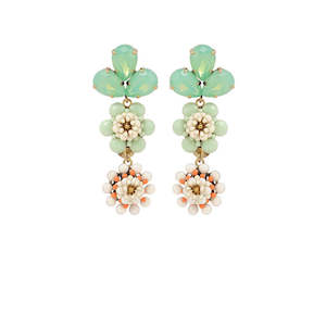 Jewellery: Camelia Trefle Earrings - Mint Green