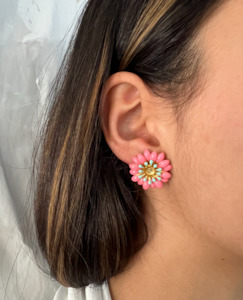 Camelia Puces Earring - Pink/Blue