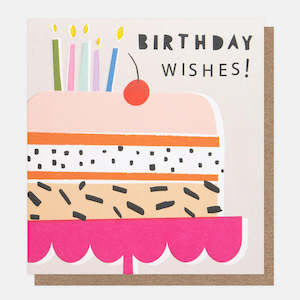Cards: Birthday Wishes Cake Card